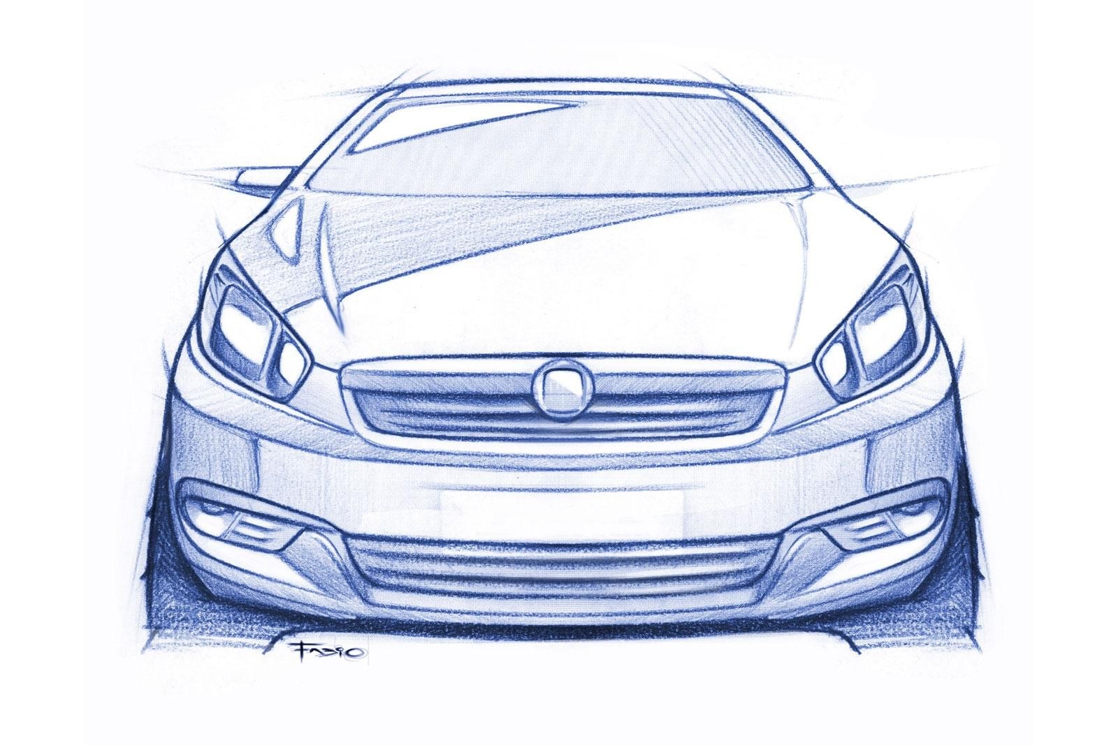 car design sketch front view