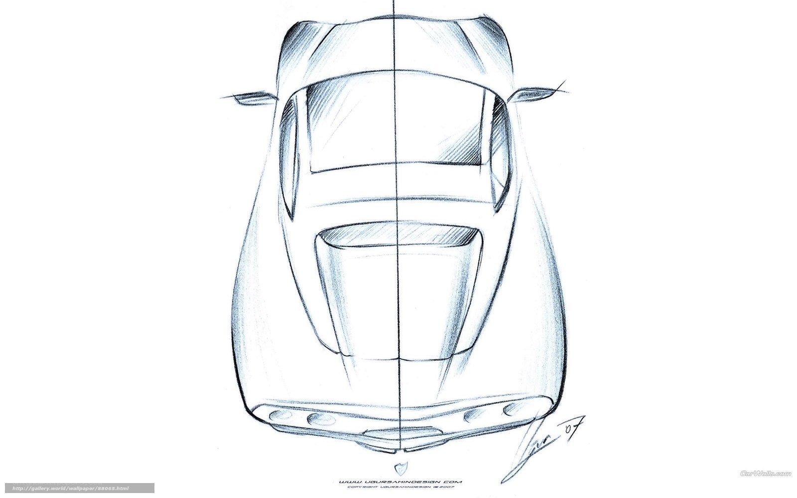 car design sketch front view