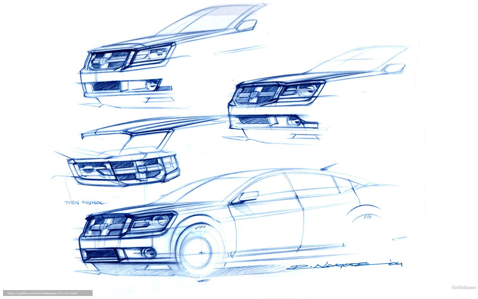 Car design sketches