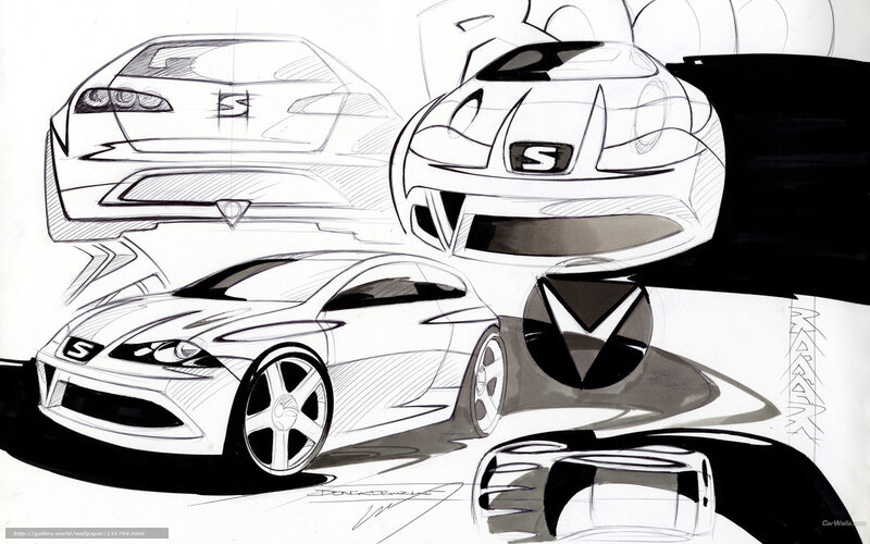 Car Design Sketches — Black