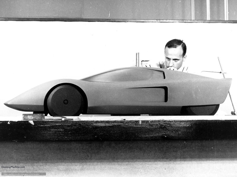 Car designer with model