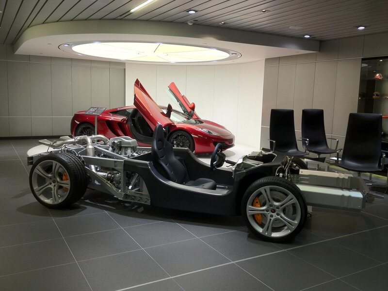 Car display in showroom