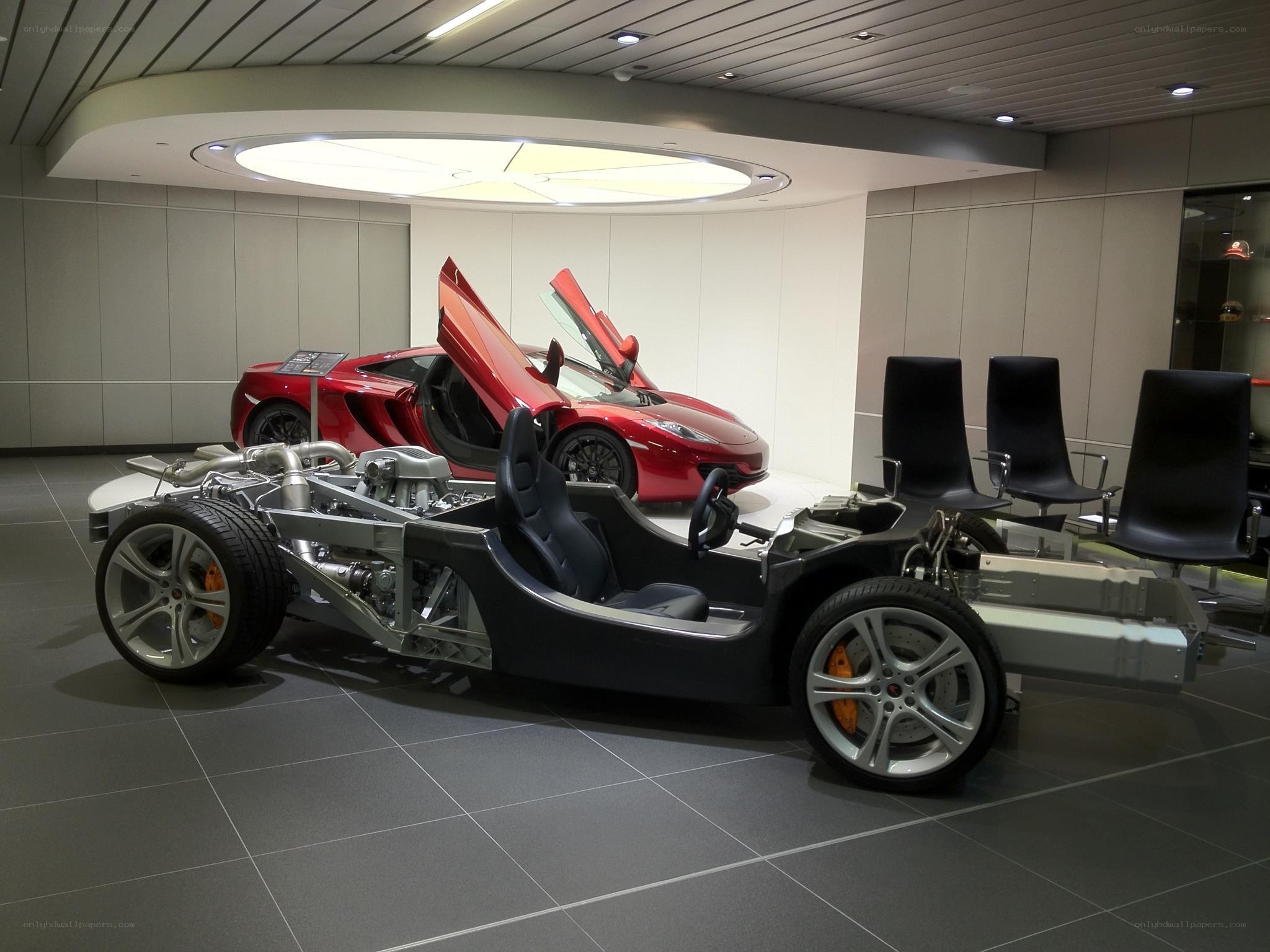 Car display in showroom