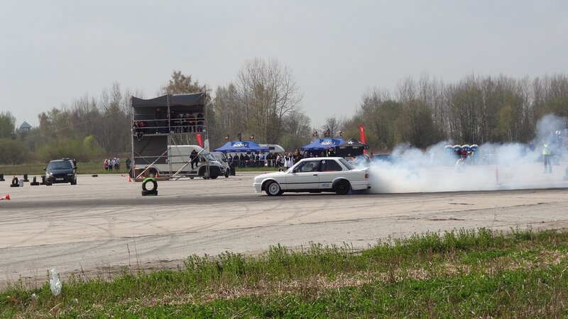 Car drifting at a motorsport event
