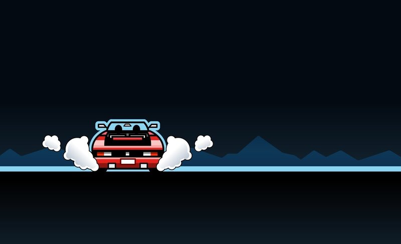car drifting at night