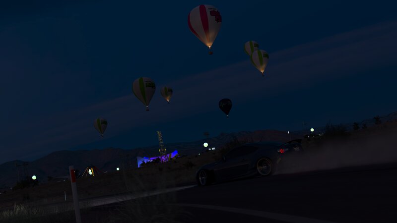 Car Drifting at Night — Black, Dramatic