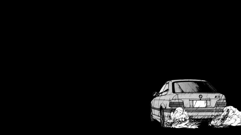 Car Drifting in Smoke — Black