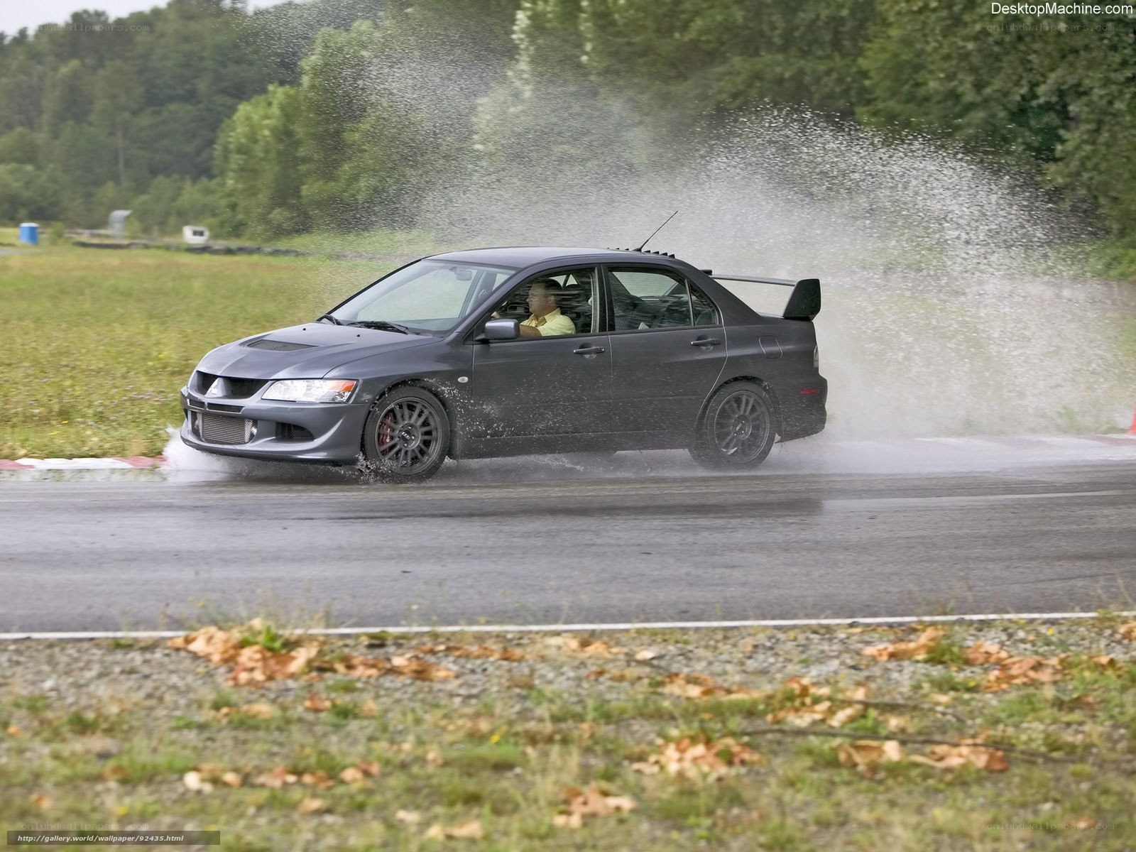 Car drifting in water
