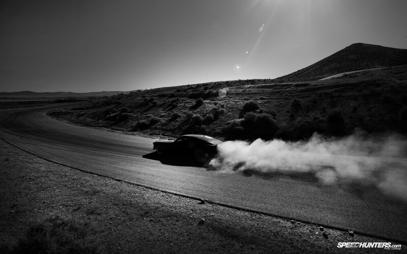 Car drifting on a road