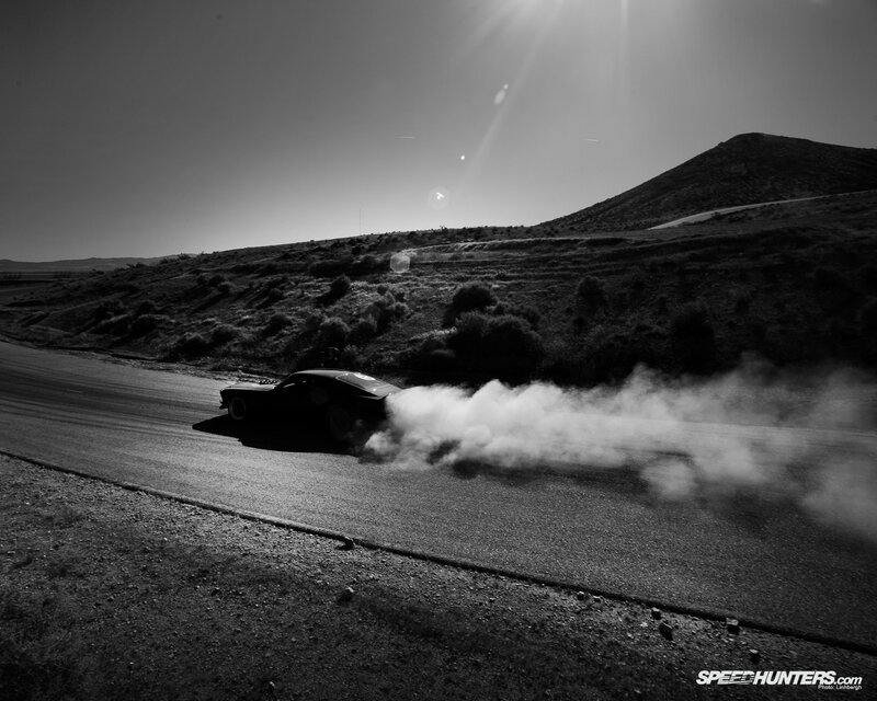 Car drifting on a road