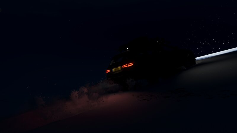 Car Driving in Snow — Black