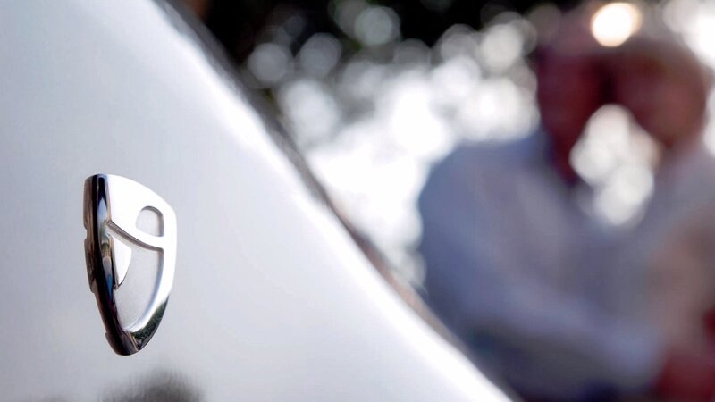 car emblem with blurred background