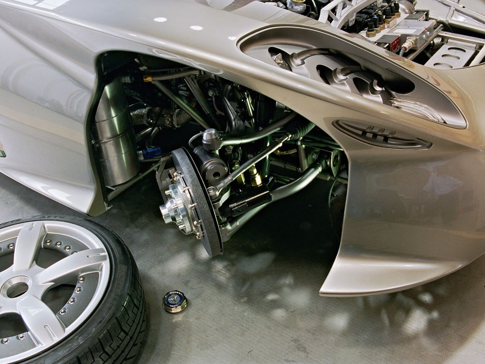 car engine and wheel