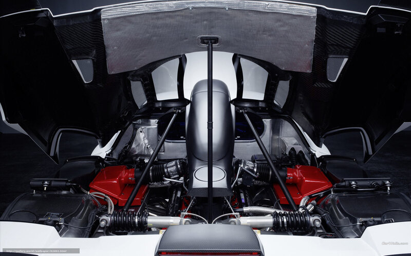 Car Engine Bay — Black, Dramatic