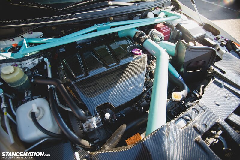 Car Engine Bay — Black, Mechanical, Afternoon