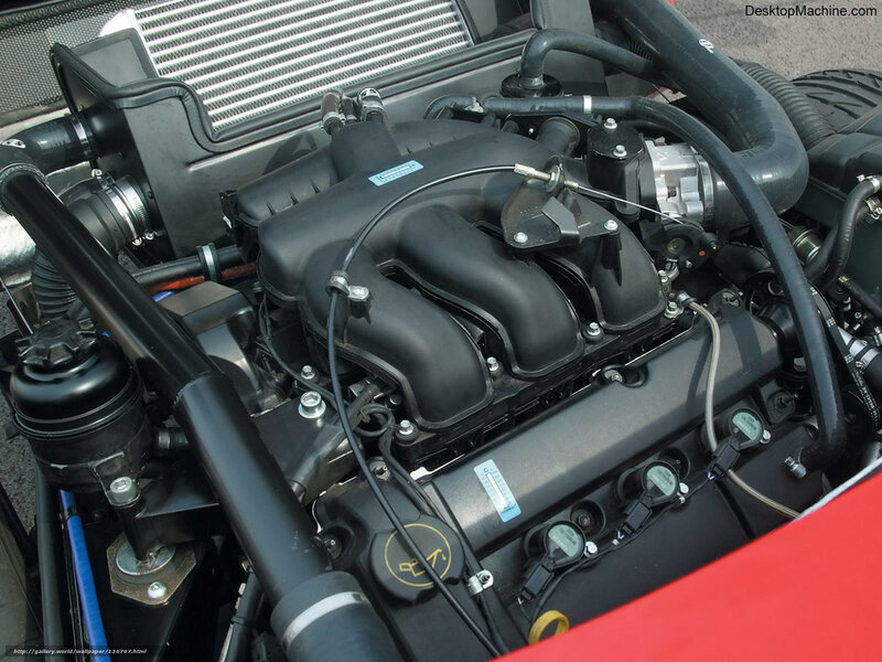 Car Engine Bay — Black, Mechanical