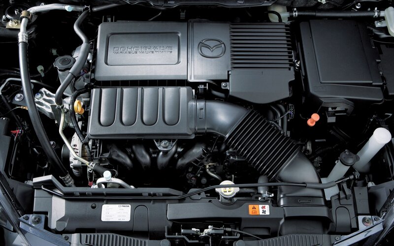 Car Engine Bay — Black, Neutral, Photograph, Engine Cover, Air Intake