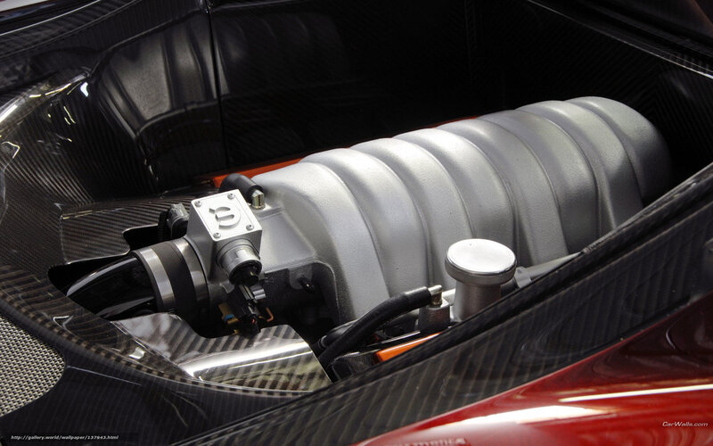 Car Engine Bay — Black, Technical, Photograph, Carbon Fiber