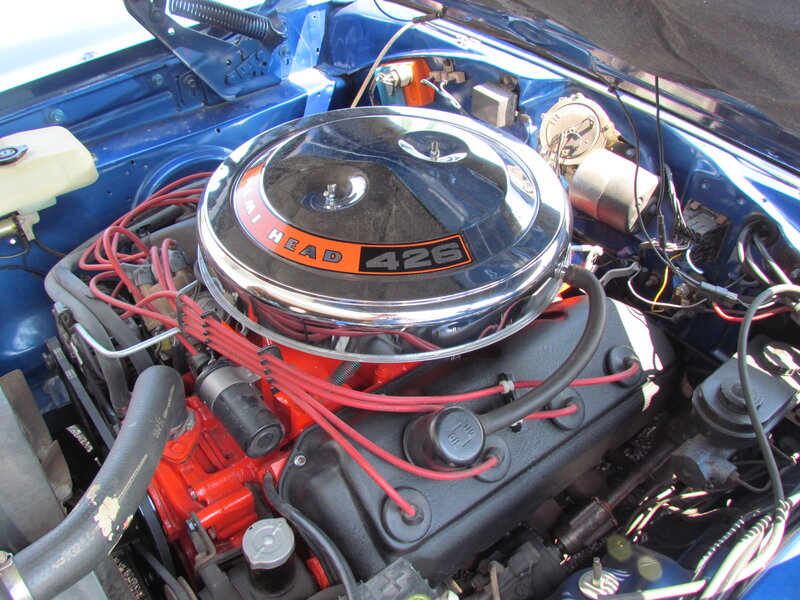 Car Engine Bay — Blue, Mechanical