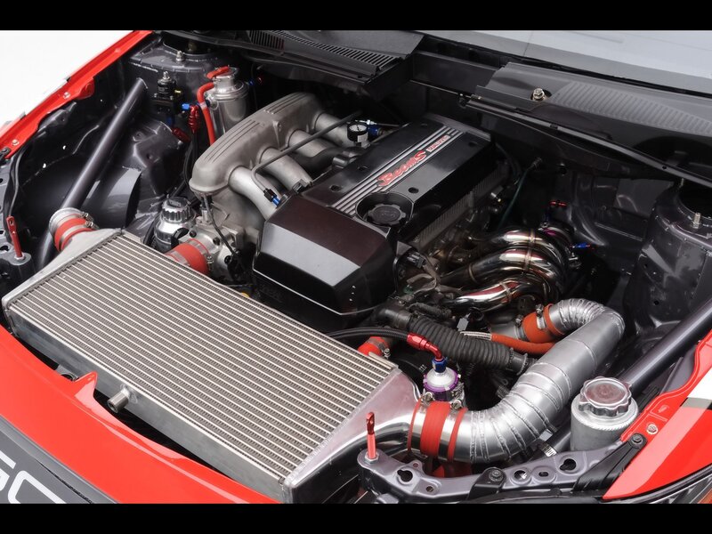car engine bay close-up