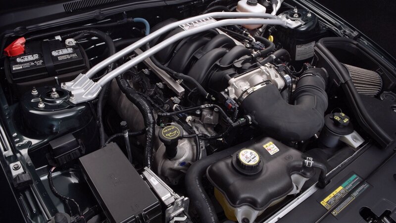 car engine bay close-up