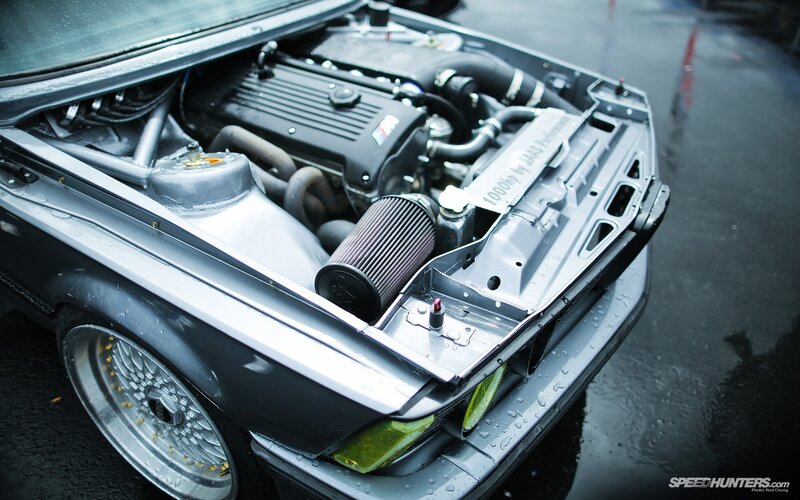 Car Engine Bay — Gray, Dramatic