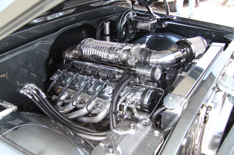 Car Engine Bay — Silver, Mechanical, Afternoon, Photograph, Air Intake