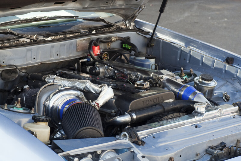 Car Engine Bay — Silver, Mechanical