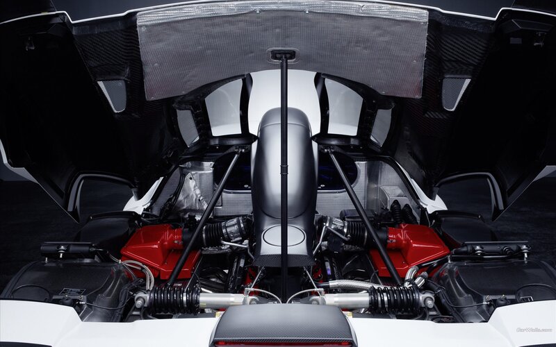 car engine bay view