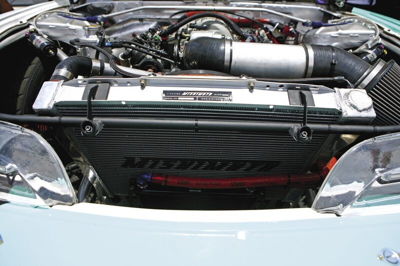 Car Engine Bay — White, Mechanical, Photograph, Radiator