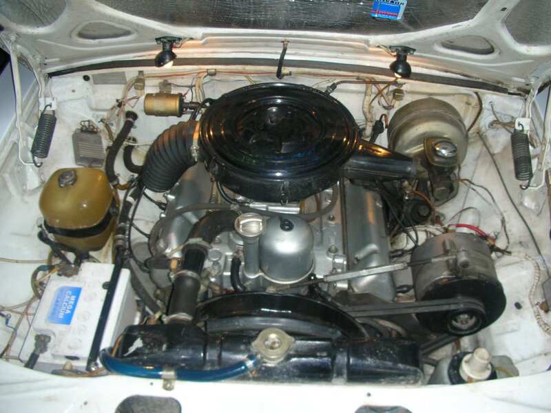 Car Engine Bay — White, Neutral