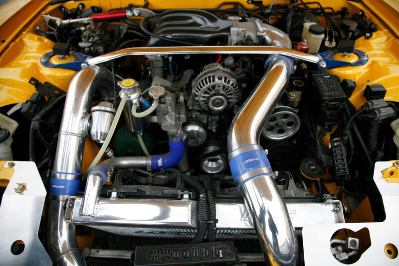 Car Engine Bay — Yellow