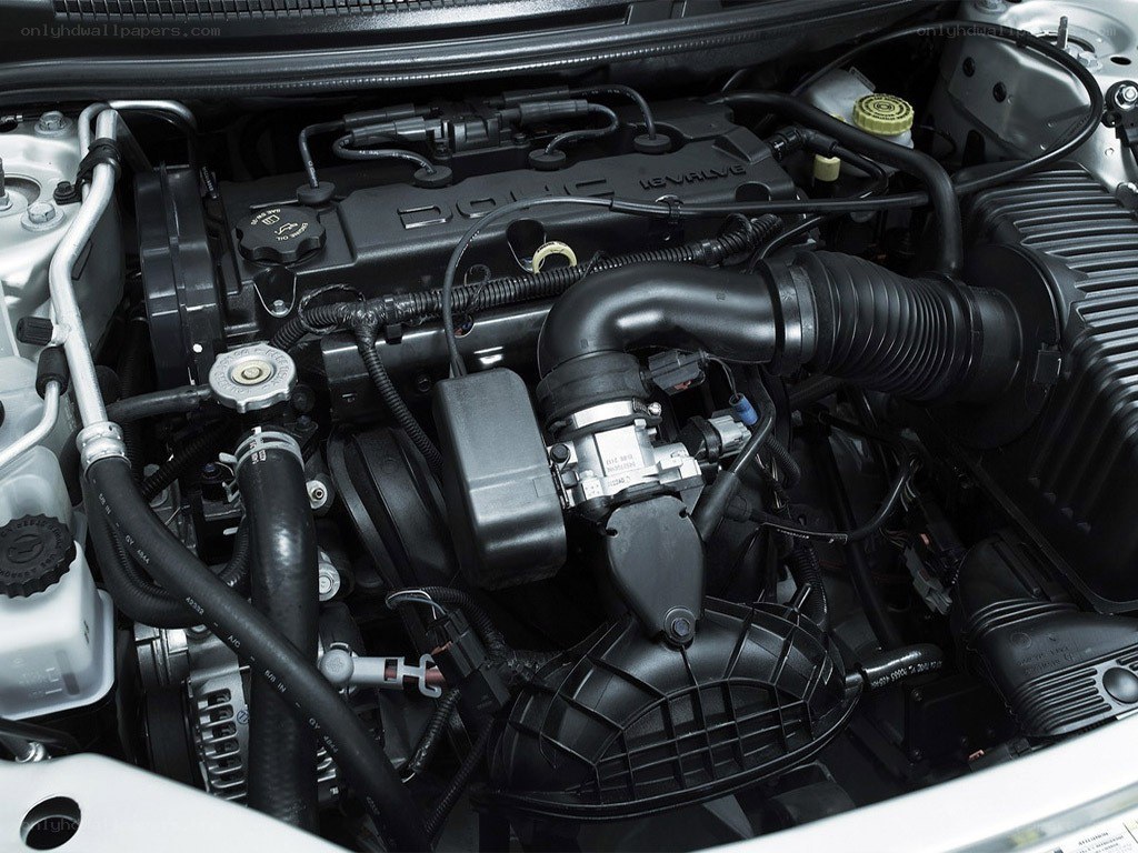 Car engine compartment