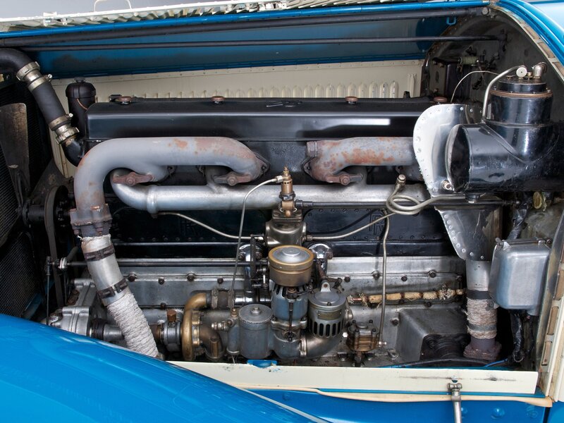 Car Engine Compartment — Blue, Mechanical, Photograph, Exhaust Pipes, Hoses