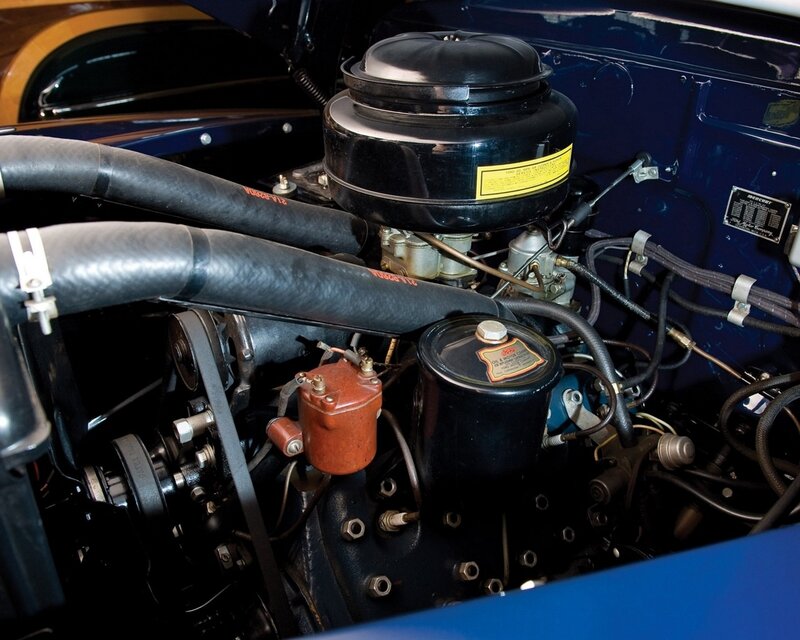 Car Engine Compartment — Blue, Mechanical, Photograph
