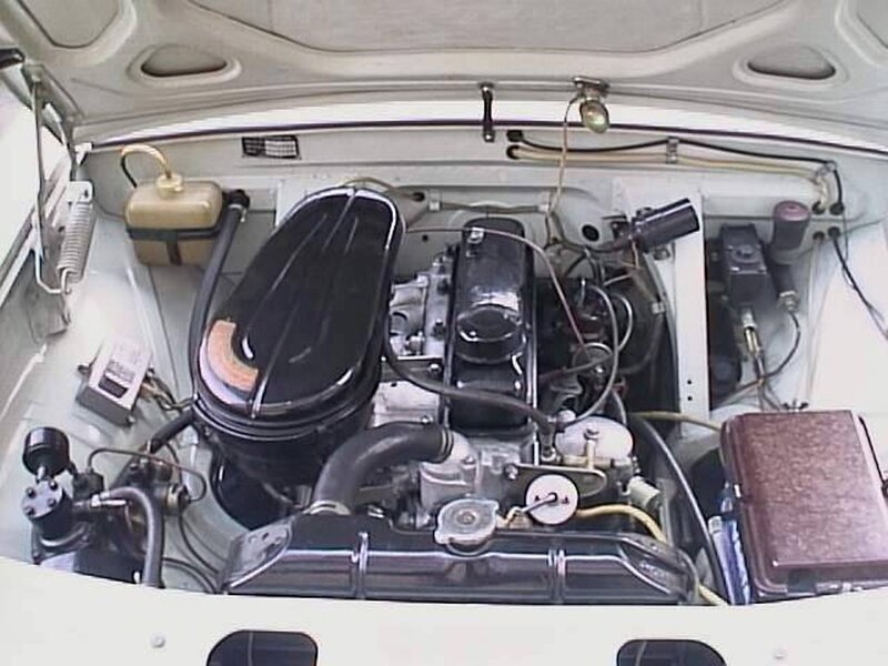 Car Engine Compartment — White