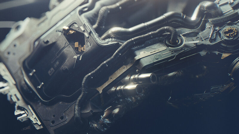 Car Engine Components — Black