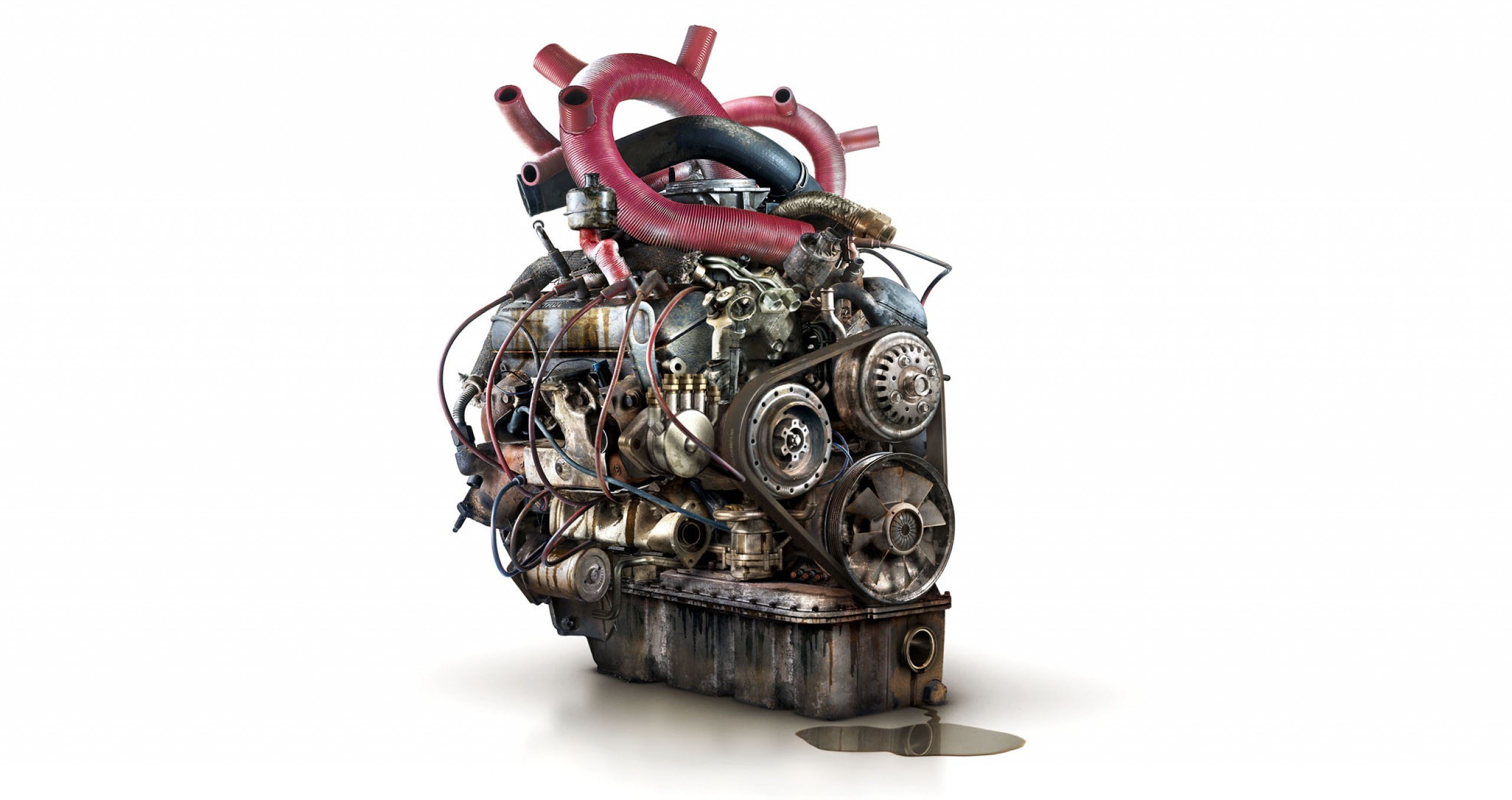 car engine shaped like a heart