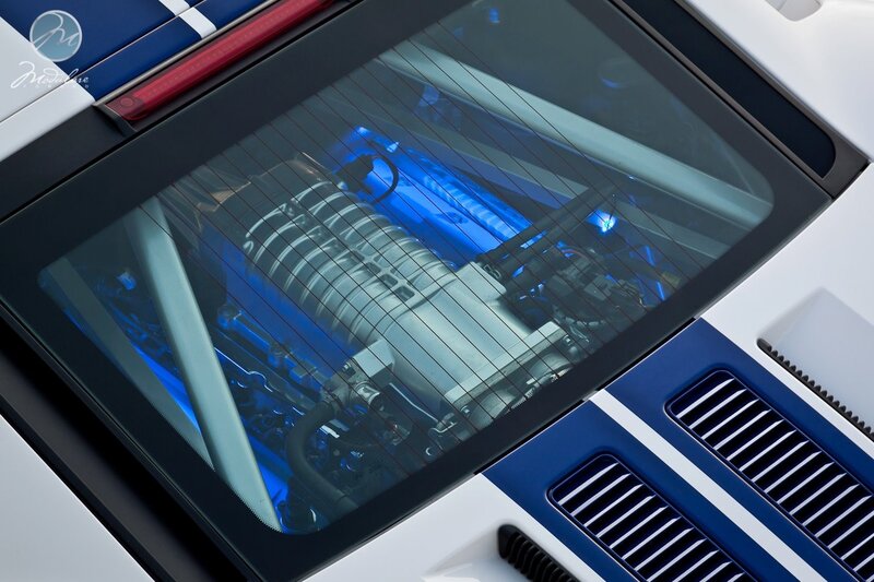 car engine through rear window