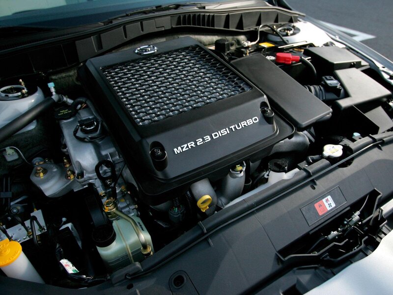 Car engine with MZR 2.3 DISI Turbo