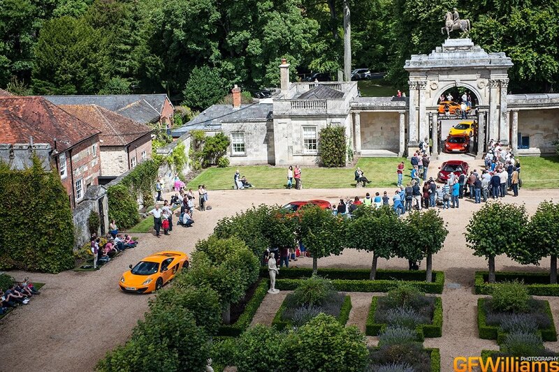 Car event at historic estate