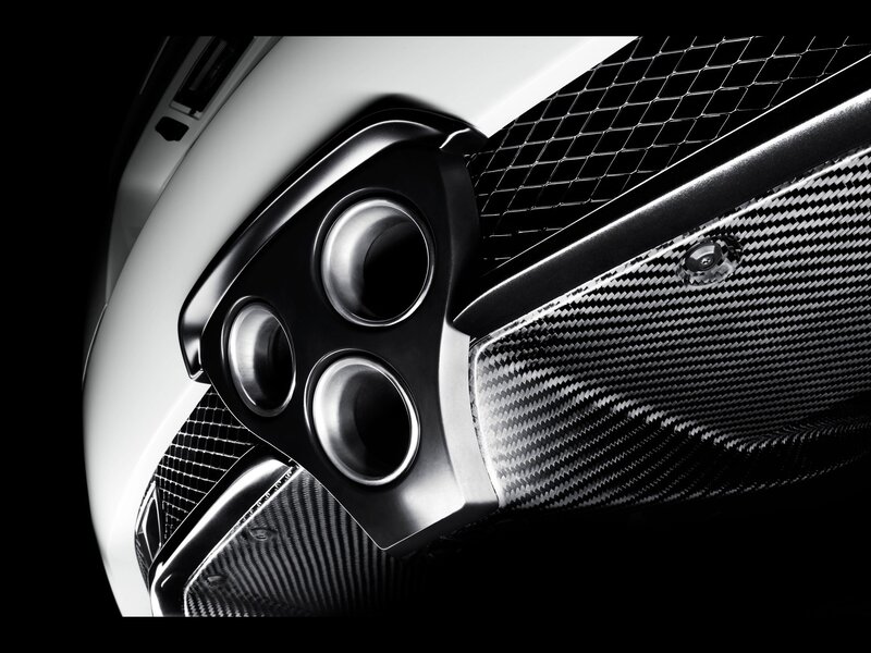 car exhaust and carbon fiber