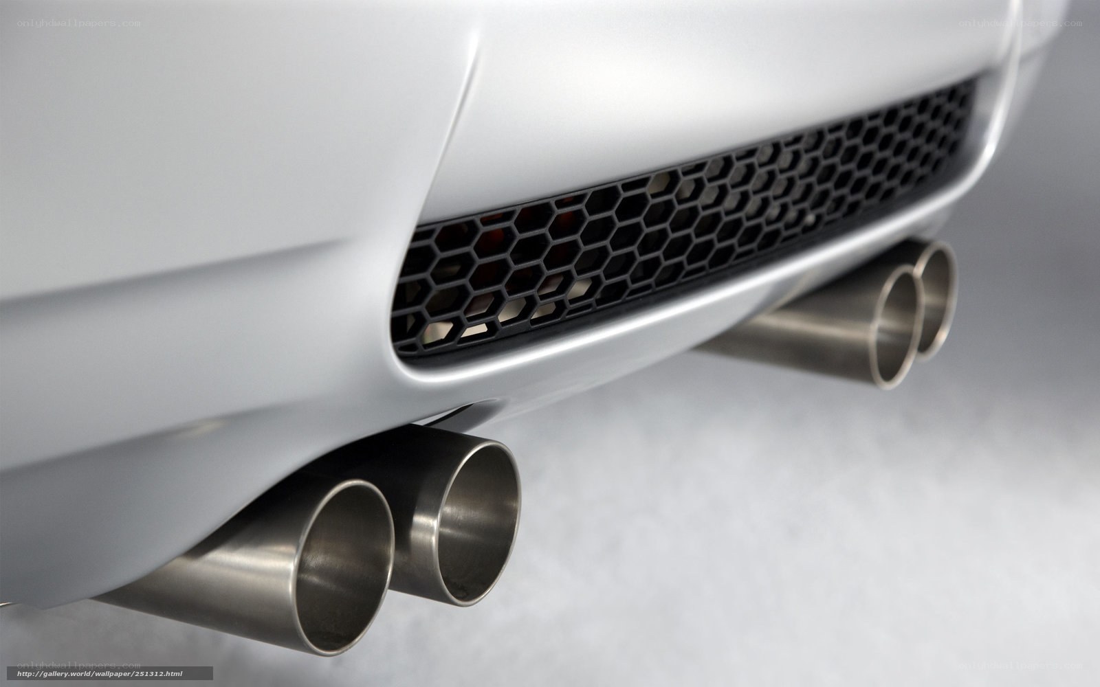 car exhaust and grille