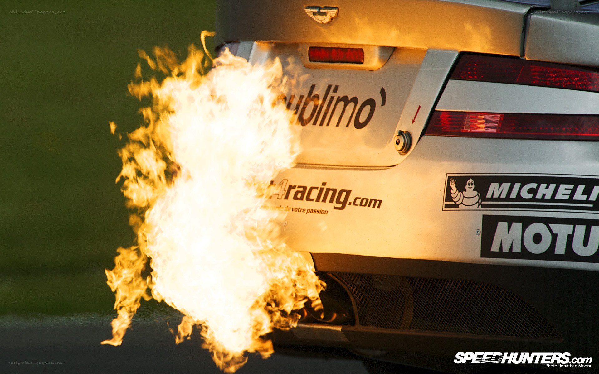 car exhaust flames