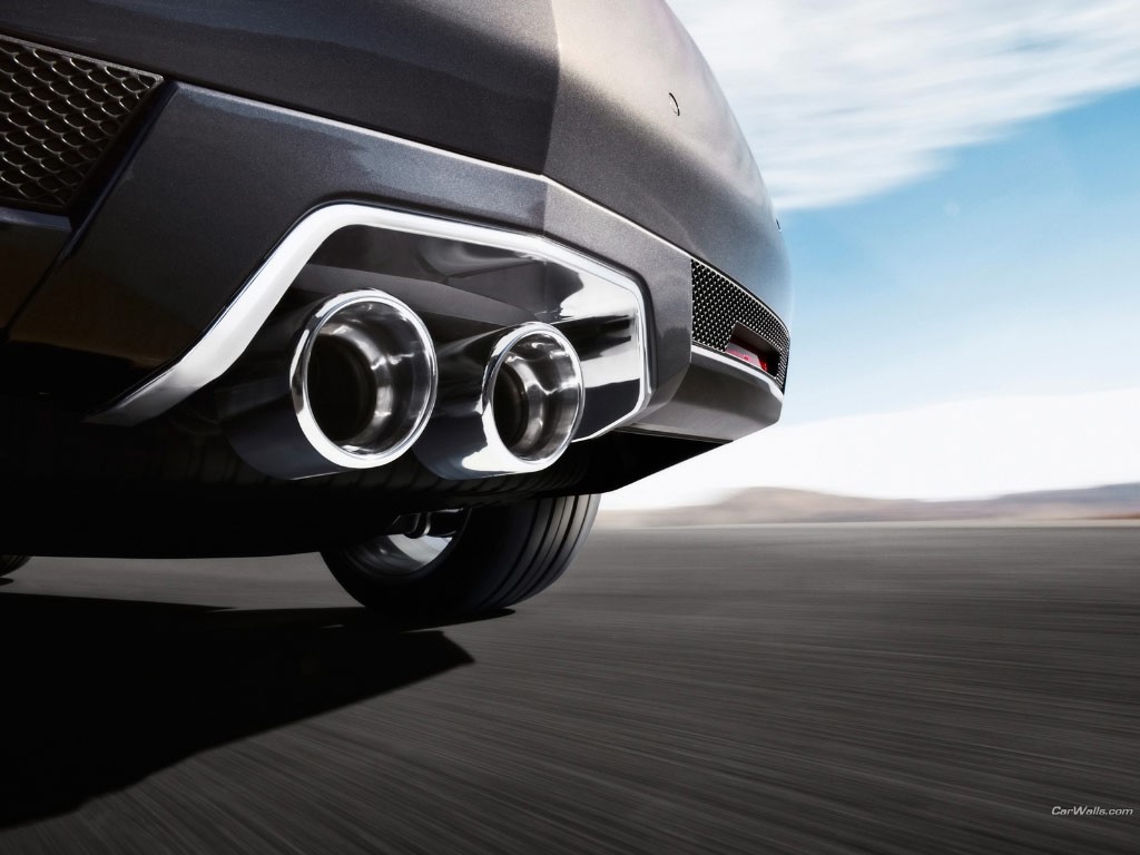 car exhaust on a road