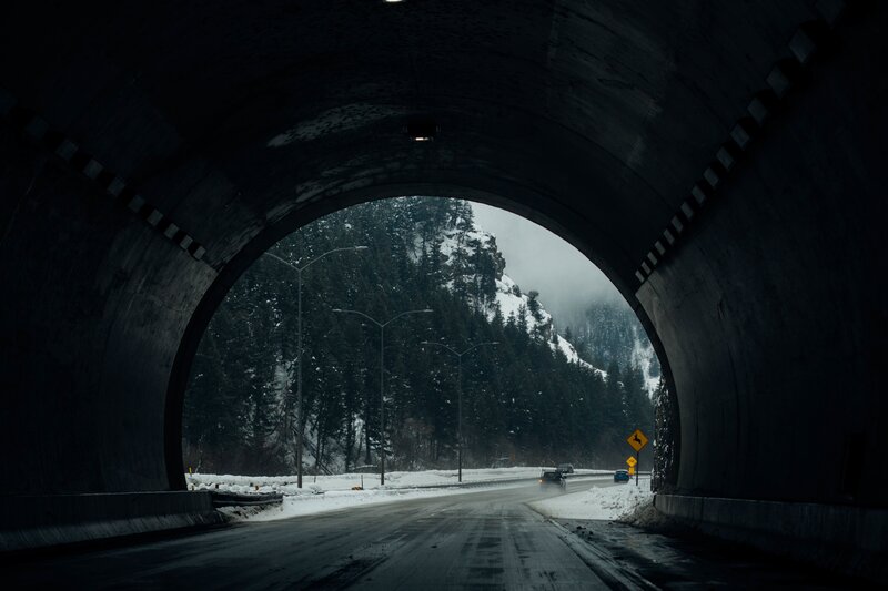 Car Exiting Tunnel