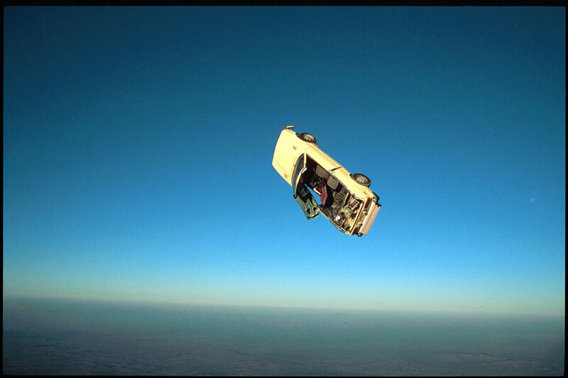 Car falling from the sky