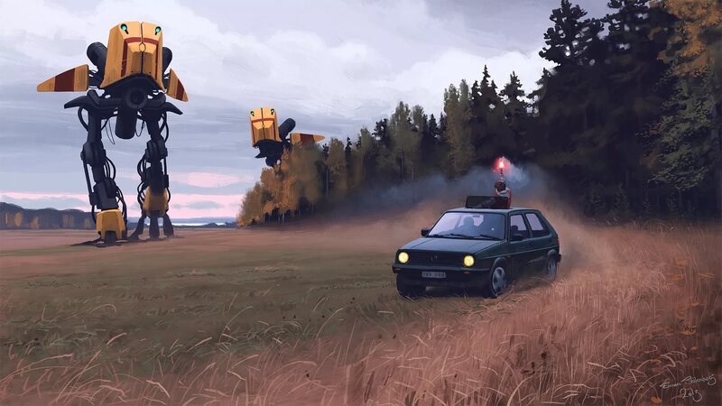 Car Fleeing Robots