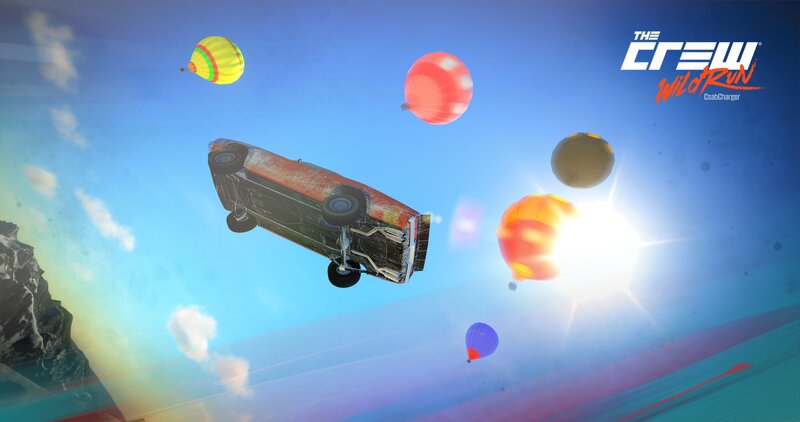 Car Flying in Sky