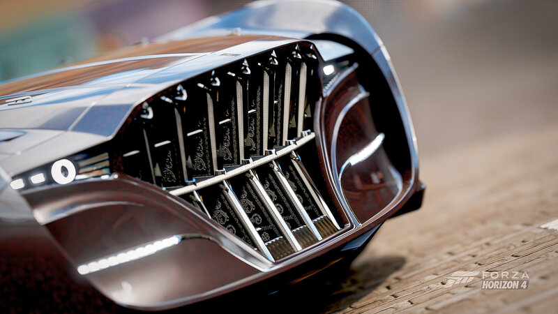 Car Front Grille — Black, Dramatic